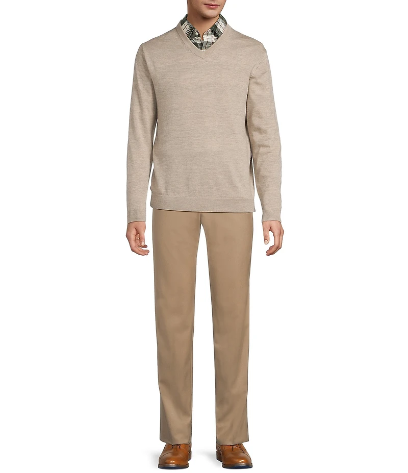 Hart Schaffner Marx Big & Tall Merino Wool V-Neck Sweater