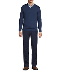 Hart Schaffner Marx Big & Tall Merino Wool V-Neck Sweater