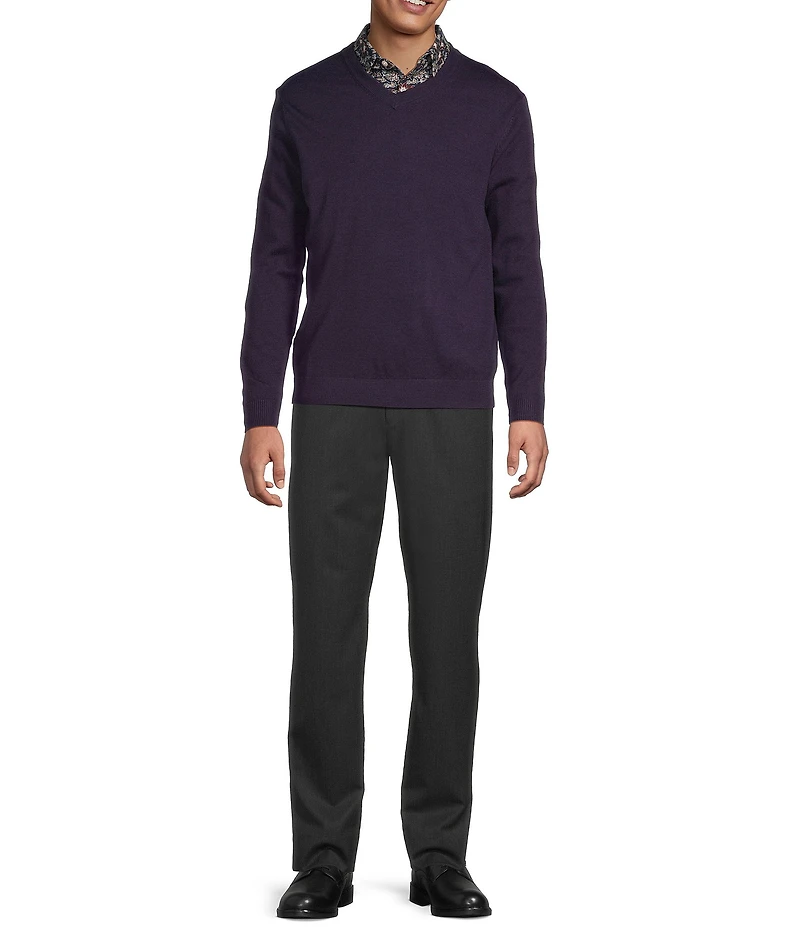 Hart Schaffner Marx Big & Tall Merino Wool V-Neck Sweater