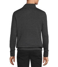 Hart Schaffner Marx Big & Tall Quarter Zip Merino Wool Sweater