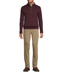 Hart Schaffner Marx Big & Tall Quarter Zip Merino Wool Sweater