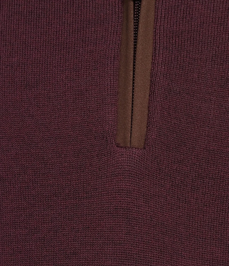 Hart Schaffner Marx Big & Tall Quarter Zip Merino Wool Sweater