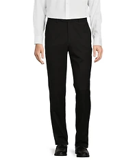 Hart Schaffner Marx Chicago Classic Fit Black Pre-Tailored Flat Front Super Stretch Dress Pants