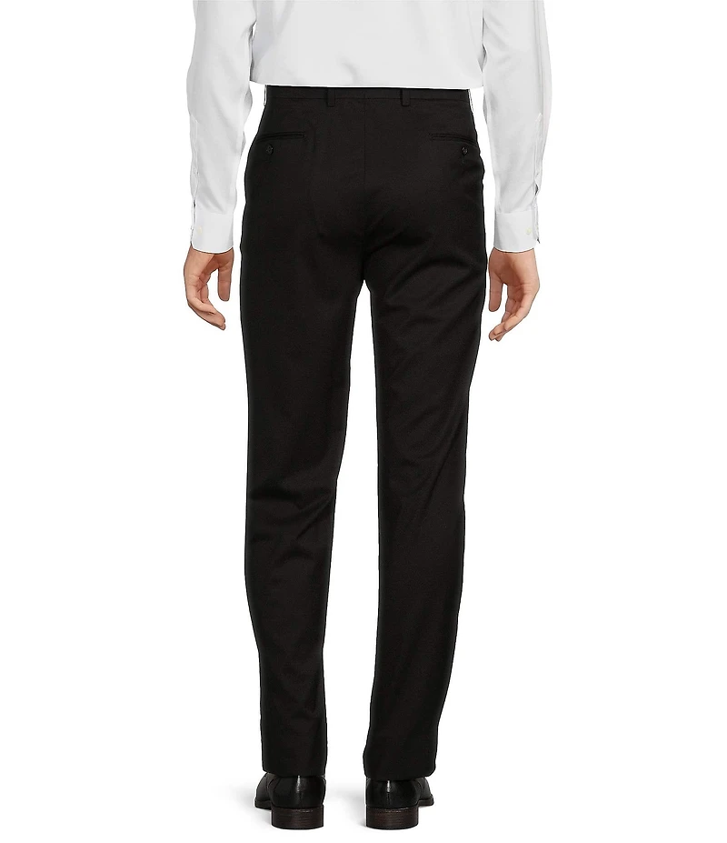 Hart Schaffner Marx Chicago Classic Fit Black Pre-Tailored Flat Front Super Stretch Dress Pants