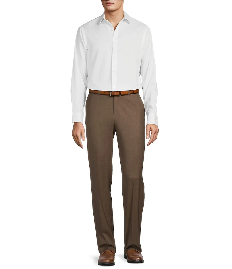 Hart Schaffner Marx Chicago Classic Fit Pre-Tailored Flat Front Super Stretch Dress Pants