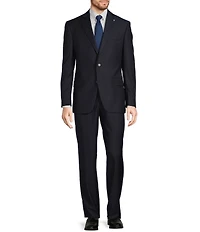 Hart Schaffner Marx Chicago Classic Fit Flat Front Fancy Pattern Wool 2-Piece Suit
