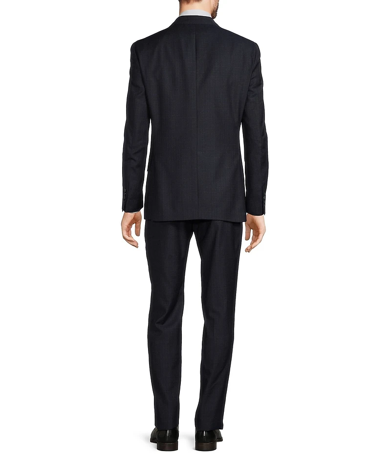 Hart Schaffner Marx Chicago Classic Fit Flat Front Fancy Pattern Wool 2-Piece Suit