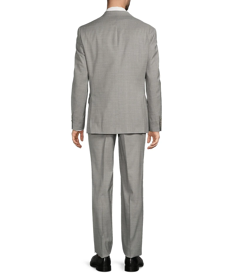 Hart Schaffner Marx Chicago Classic Fit Flat Front Fancy Solid 2-Piece Suit
