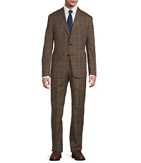Hart Schaffner Marx Chicago Classic Fit Flat Front Plaid 2-Piece Suit
