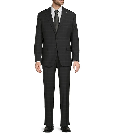 Hart Schaffner Marx Chicago Classic Fit Flat Front Plaid 2-Piece Suit