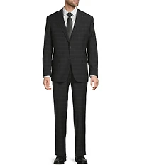 Hart Schaffner Marx Chicago Classic Fit Flat Front Plaid 2-Piece Suit