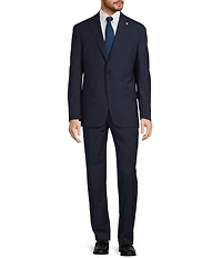 Hart Schaffner Marx Chicago Classic Fit Flat Front Plaid Pattern 2-Piece Suit