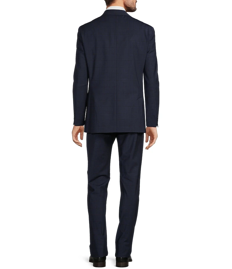 Hart Schaffner Marx Chicago Classic Fit Flat Front Plaid Pattern 2-Piece Suit