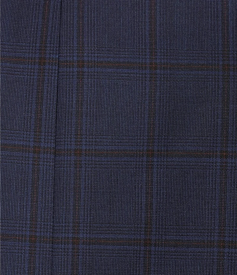 Hart Schaffner Marx Chicago Classic Fit Flat Front Plaid Pattern 2-Piece Suit