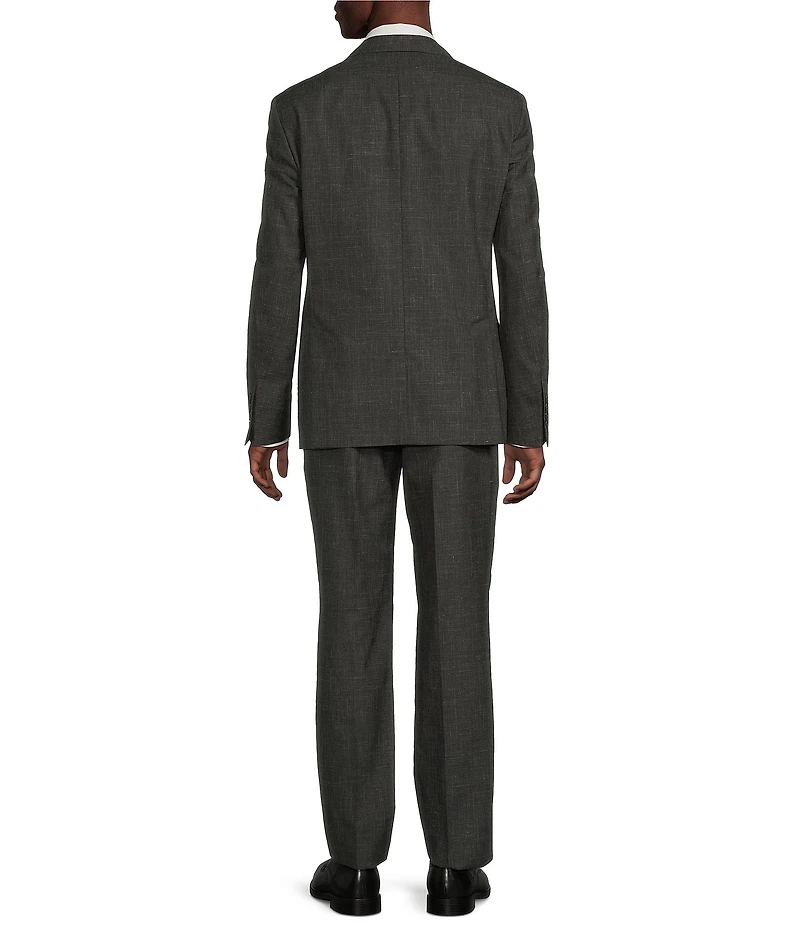 Hart Schaffner Marx Chicago Classic Fit Flat Front Solid Linen Blend 2-Piece Suit