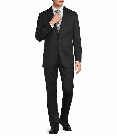 Hart Schaffner Marx Chicago Classic Fit Flat Front Solid 2-Piece Suit