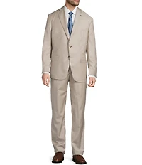 Hart Schaffner Marx Chicago Classic Fit Flat Front Solid Wool 2-Piece Suit