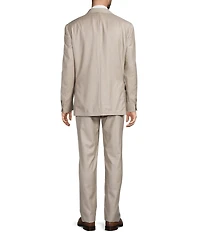 Hart Schaffner Marx Chicago Classic Fit Flat Front Solid Wool 2-Piece Suit