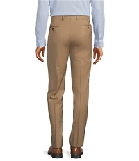 Hart Schaffner Marx Chicago Classic Fit Tan Pre-Tailored Flat Front Super Stretch Dress Pants