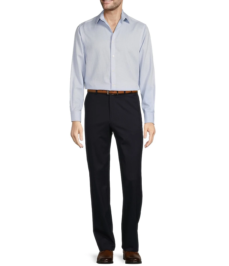 Hart Schaffner Marx Classic Fit Flat Front Solid Dress Pants