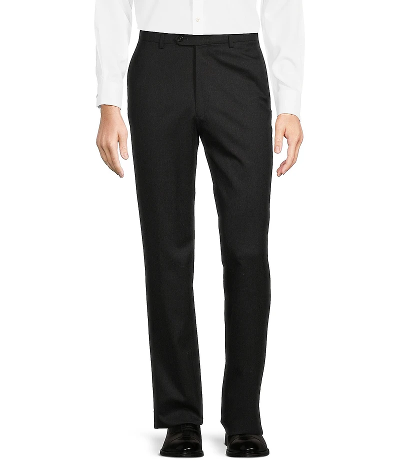 Hart Schaffner Marx Classic Fit Flat Front Solid Dress Pants
