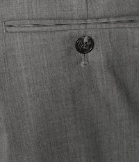 Hart Schaffner Marx Chicago Classic Fit Flat Front Solid Pattern Dress Pants