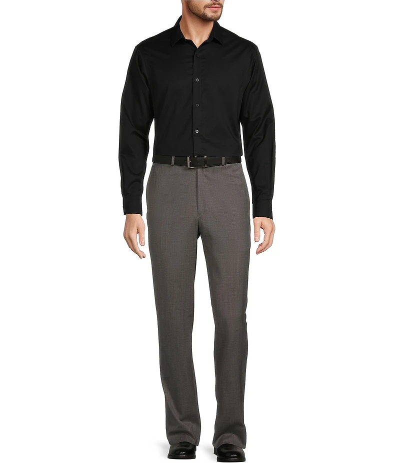 Hart Schaffner Marx Chicago Classic Fit Pre-Tailored Flat Front Super Stretch Dress Pants