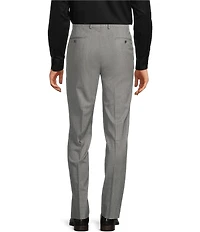 Hart Schaffner Marx Chicago Classic Fit Light Grey Pre-Tailored Flat Front Super Stretch Dress Pants