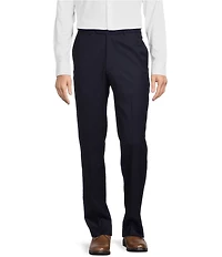 Hart Schaffner Marx Chicago Classic Fit Navy Pre-Tailored Flat Front Super Stretch Dress Pants