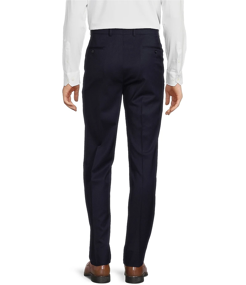 Hart Schaffner Marx Chicago Classic Fit Navy Pre-Tailored Flat Front Super Stretch Dress Pants