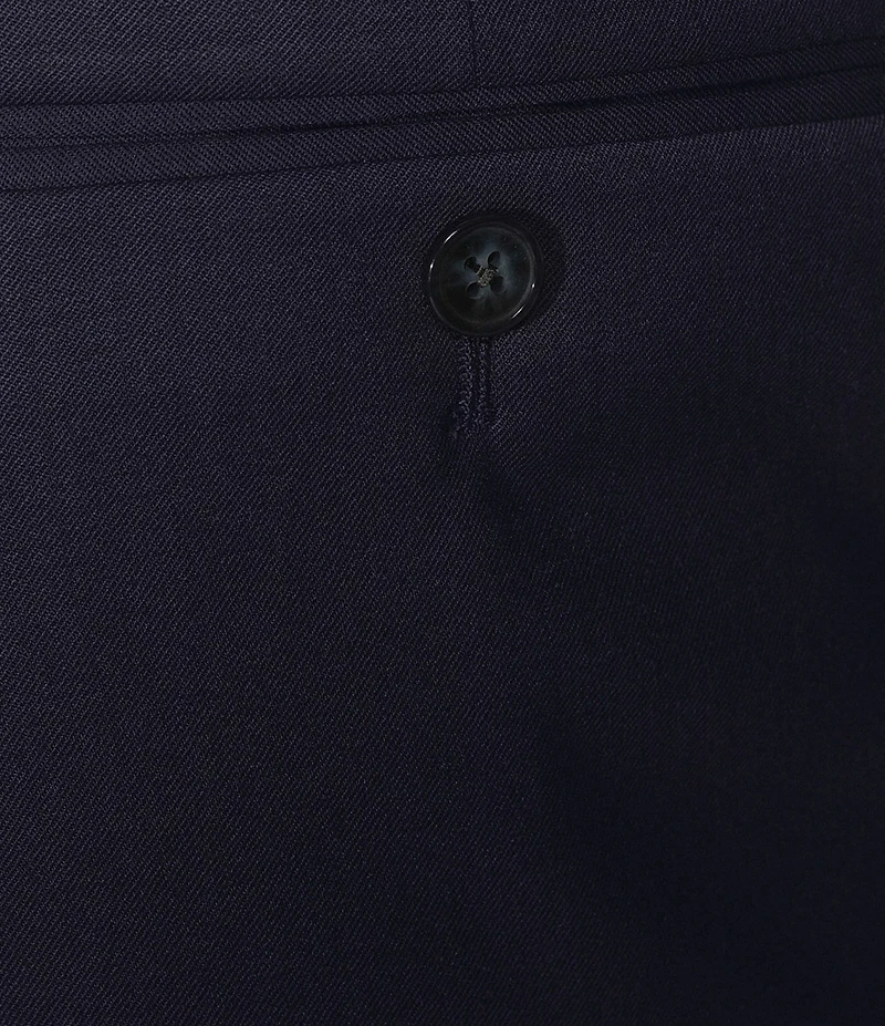 Hart Schaffner Marx Chicago Classic Fit Navy Pre-Tailored Flat Front Super Stretch Dress Pants