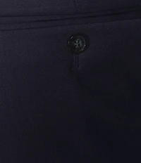 Hart Schaffner Marx Chicago Classic Fit Navy Pre-Tailored Flat Front Super Stretch Dress Pants