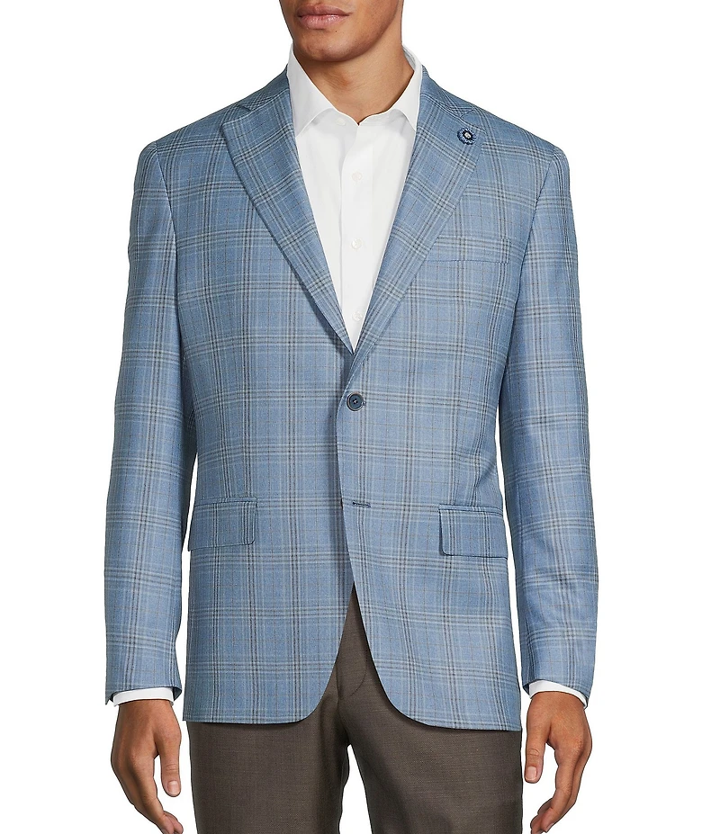 Hart Schaffner Marx Chicago Classic Fit Plaid Pattern Sport Coat