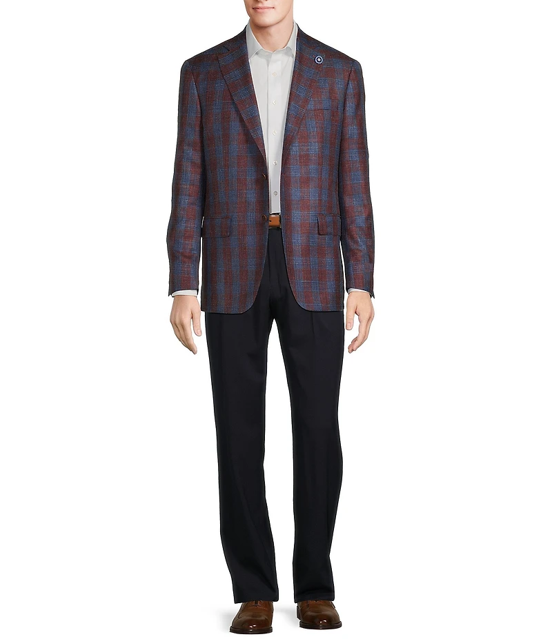 Hart Schaffner Marx Chicago Classic Fit Plaid Pattern Sport Coat