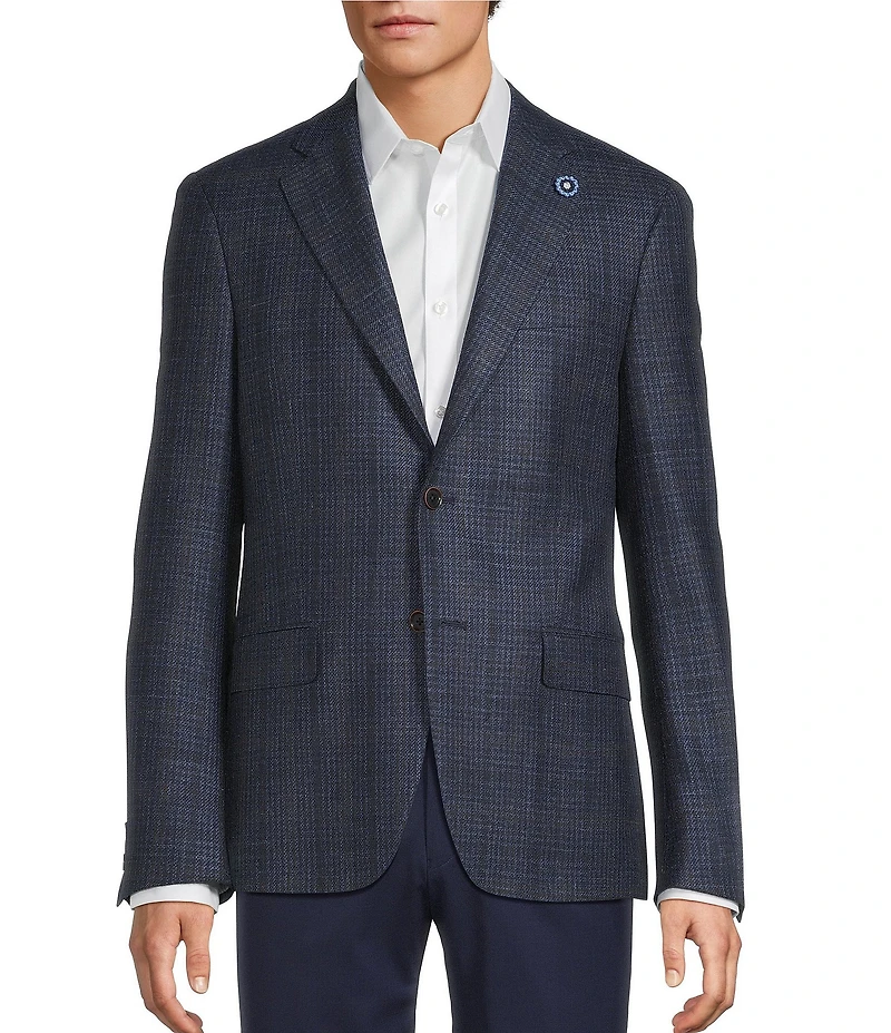 Hart Schaffner Marx Chicago Classic Fit Plaid Wool Blend Sport Coat
