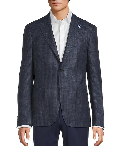 Hart Schaffner Marx Chicago Classic Fit Plaid Wool Blend Sport Coat