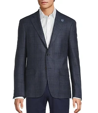 Hart Schaffner Marx Chicago Classic Fit Plaid Wool Blend Sport Coat
