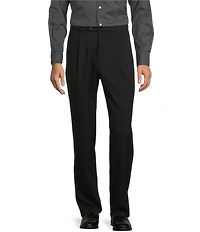 Hart Schaffner Marx Chicago Classic Fit Pleat Solid Dress Pants