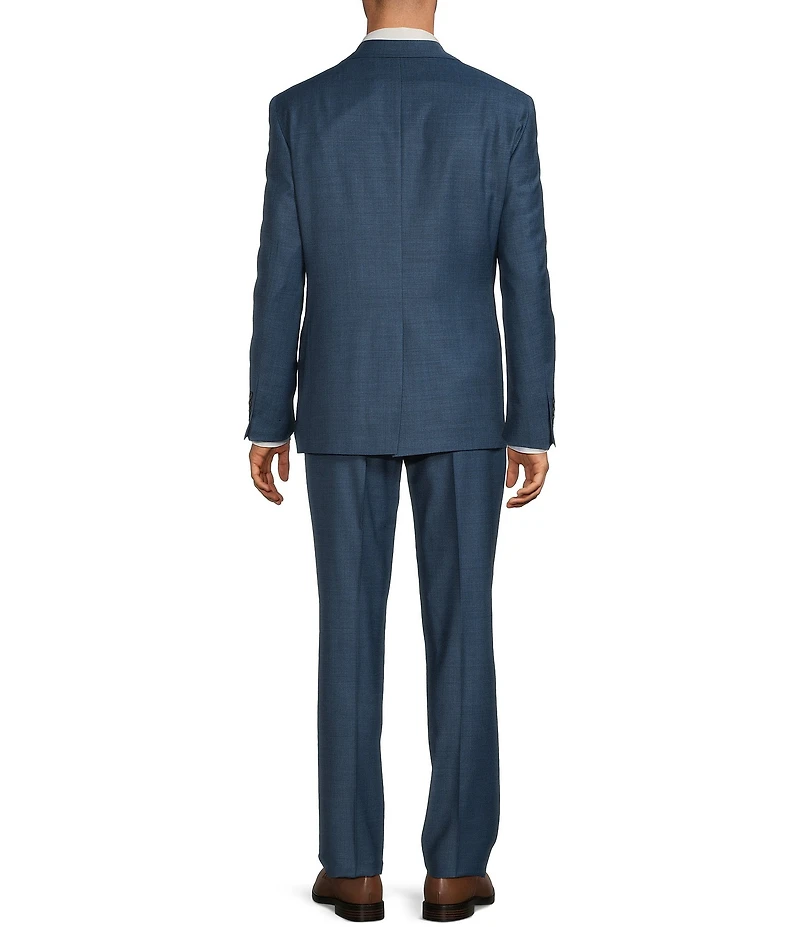 Hart Schaffner Marx Chicago Classic Fit Pleated Front Fancy Solid 2-Piece Suit