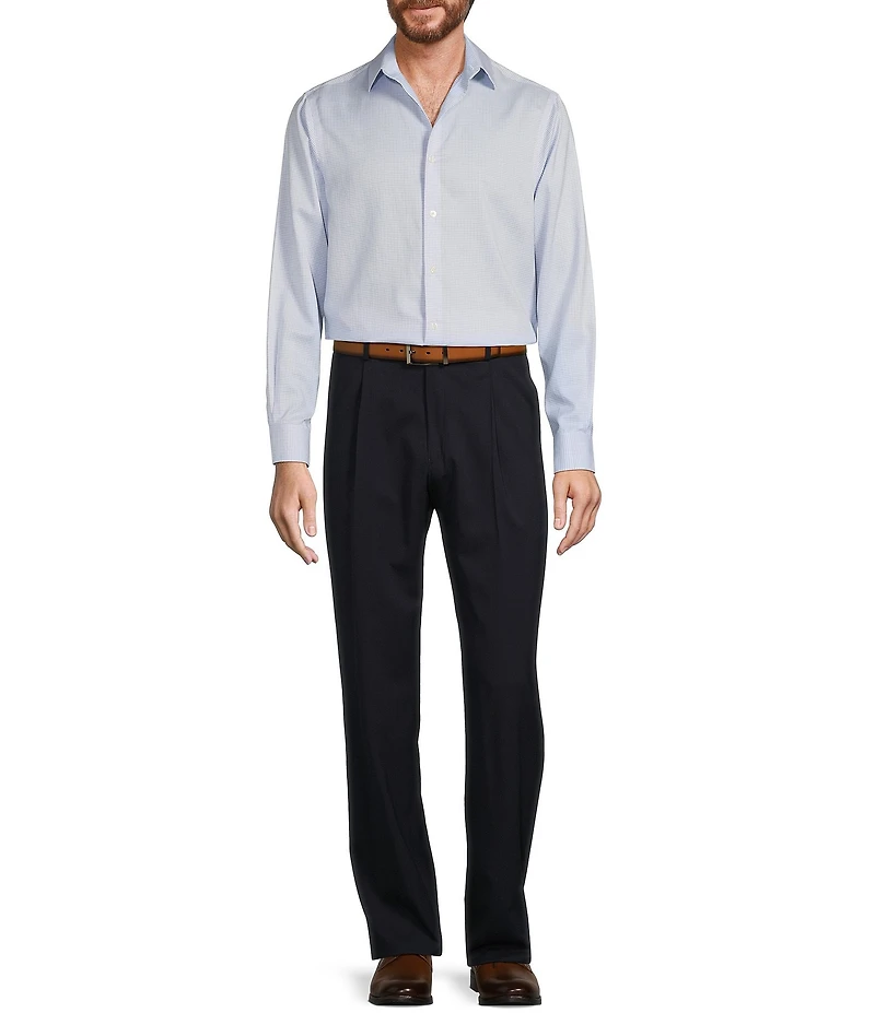 Hart Schaffner Marx Chicago Classic Fit Reverse Pleated Solid Dress Pants
