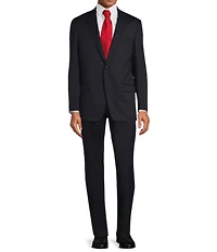 Hart Schaffner Marx New York Modern Fit Flat Front Performance 2-Piece Wool Blend Suit