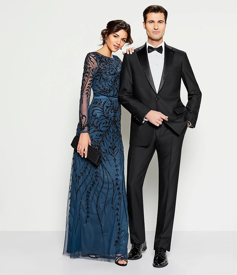 Hart Schaffner Marx Chicago Classic Fit Pleated Pants 2-Piece Tuxedo