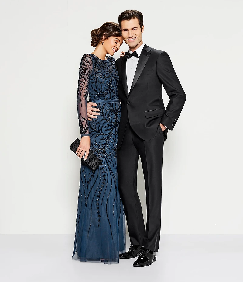 Hart Schaffner Marx Chicago Classic Fit Pleated Pants 2-Piece Tuxedo