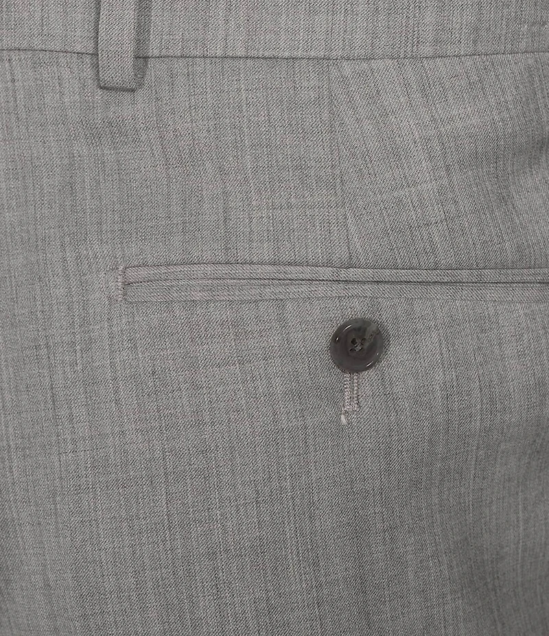 Hart Schaffner Marx New York Modern Fit Light Grey Pre-Tailored Flat Front Super Stretch Solid Dress Pants