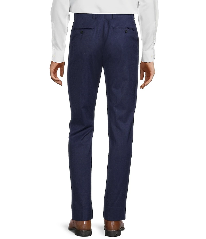 Hart Schaffner Marx New York Modern Fit Pre-Tailored Flat Front Super Stretch Solid Dress Pants