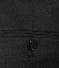 Hart Schaffner Marx New York Modern Fit Charcoal Pre-Tailored Flat Front Super Stretch Solid Dress Pants