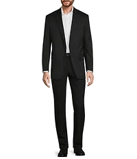 Hart Schaffner Marx Classic Fit Solid Black Wool Blend Sport Coat
