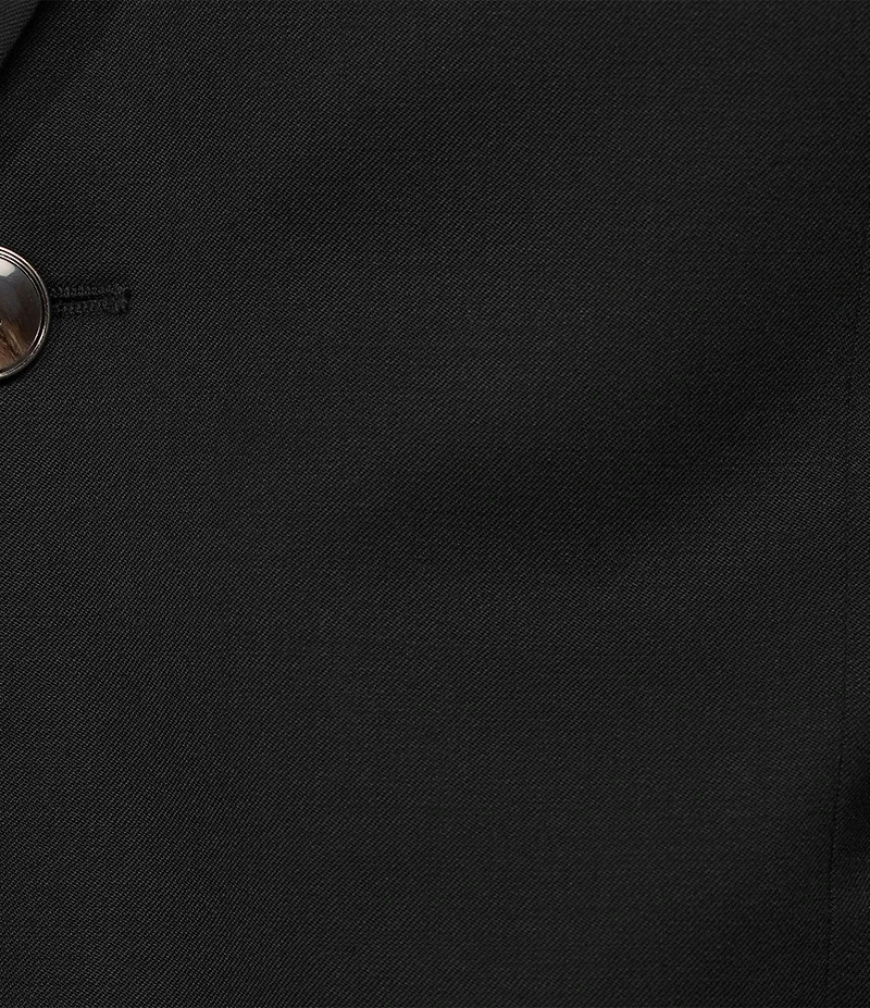 Hart Schaffner Marx Classic Fit Solid Black Wool Blend Sport Coat