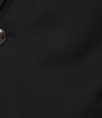 Hart Schaffner Marx Classic Fit Solid Black Wool Blend Sport Coat
