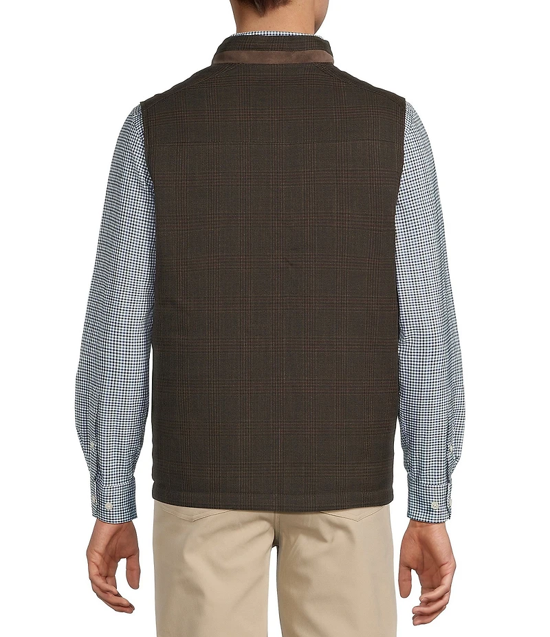 Hart Schaffner Marx Faux Suede Plaid Reversible Vest